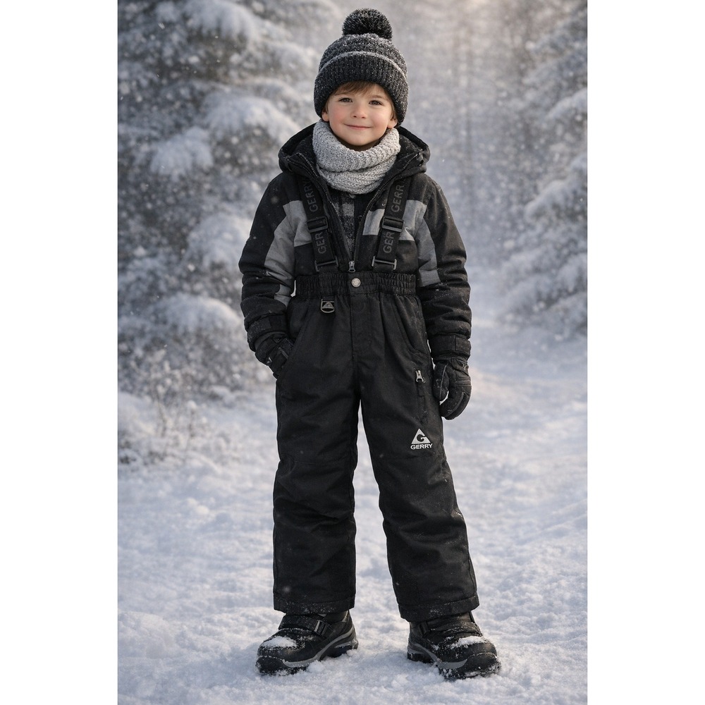 Gerry Snow Bib Pants Youth XS 5/6 Black Winter Outdoor Ski Snow Gear